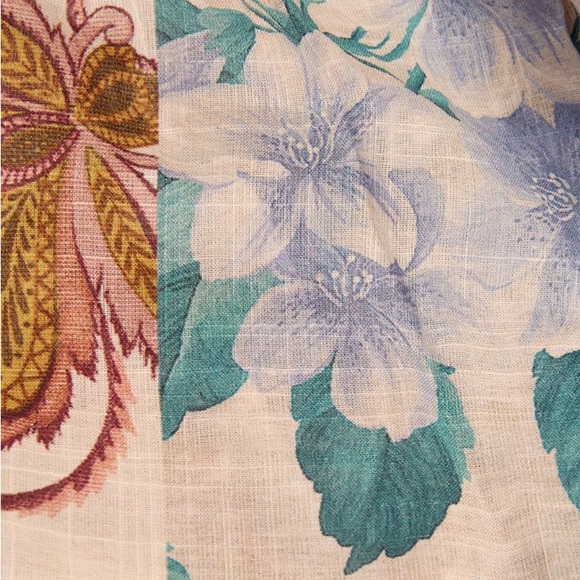 ZIMMERMANN Cassia Patchwork Floral Print Wrap Midi Dress - Picture 6 of 14